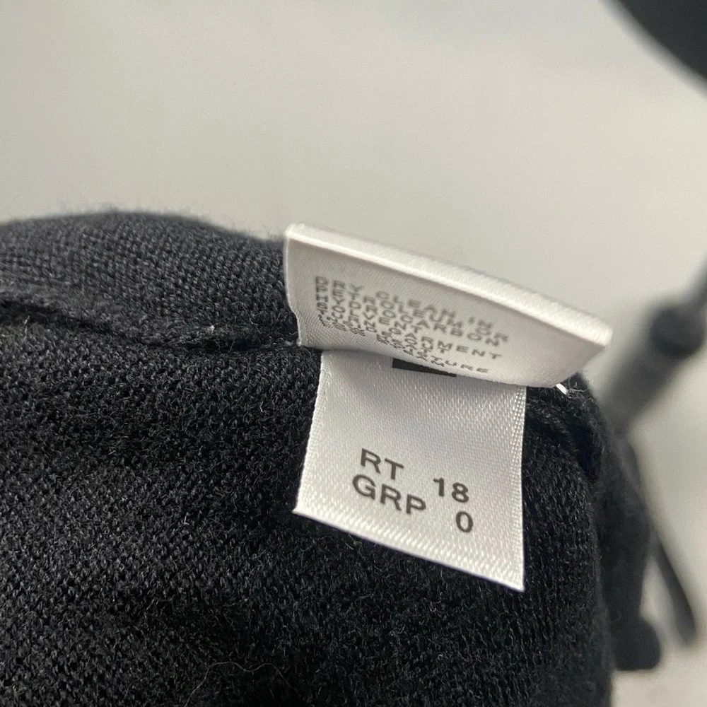 St. John Sweater Open Cardigan Medium Black